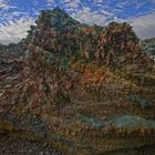  Querschnitt von Lavagestein -Lanzarote, Timanfaya National Park -, - 2019