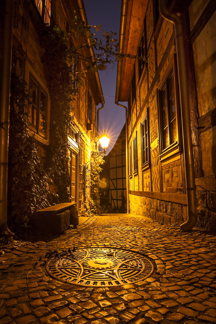 Quetlinburg Strasse Nacht