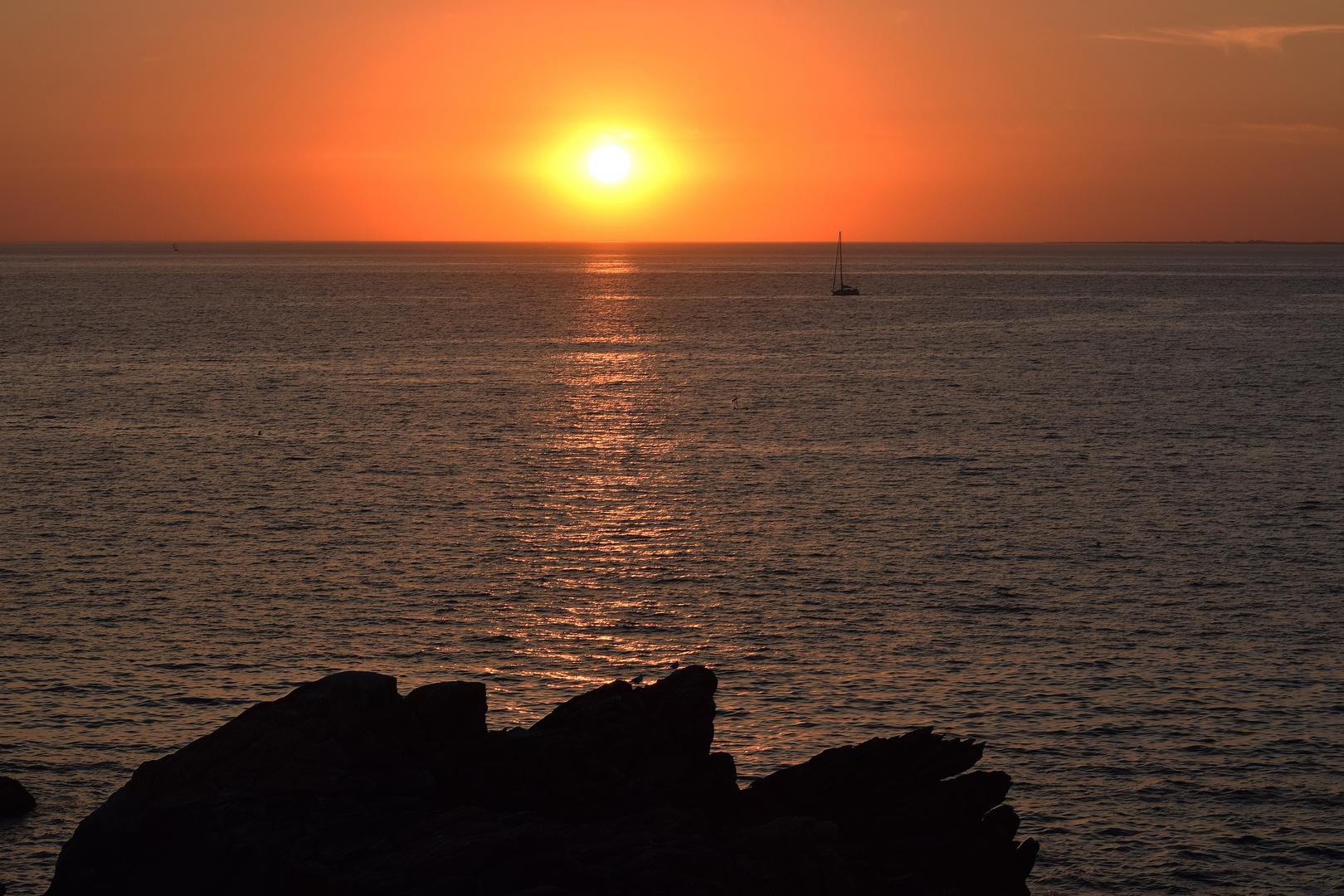 Quiberon au soleil couchant 