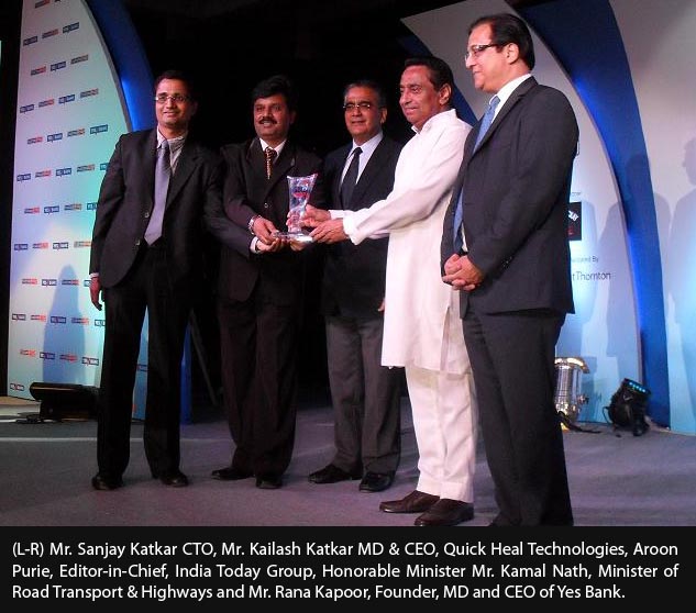 Quick Heal Technologies wins “Business Today’s Best Innovation SME Award” for the year 2010