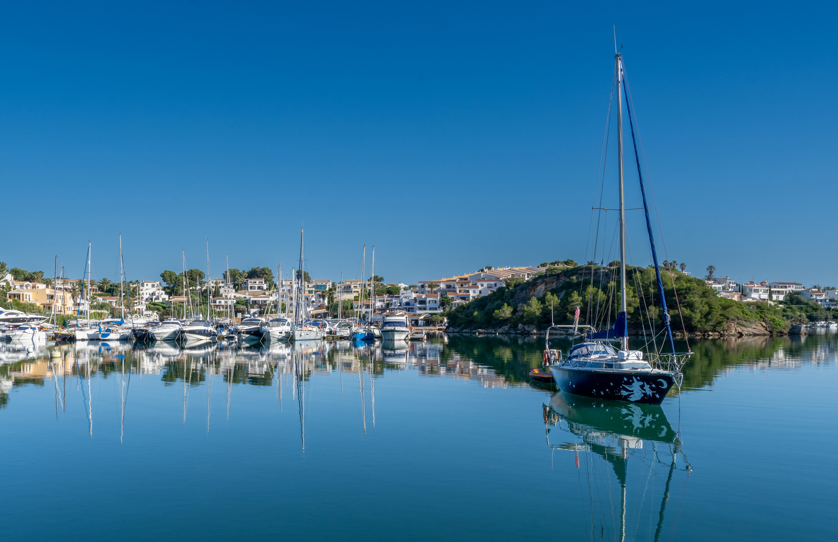 quiet anchorage in Addaya