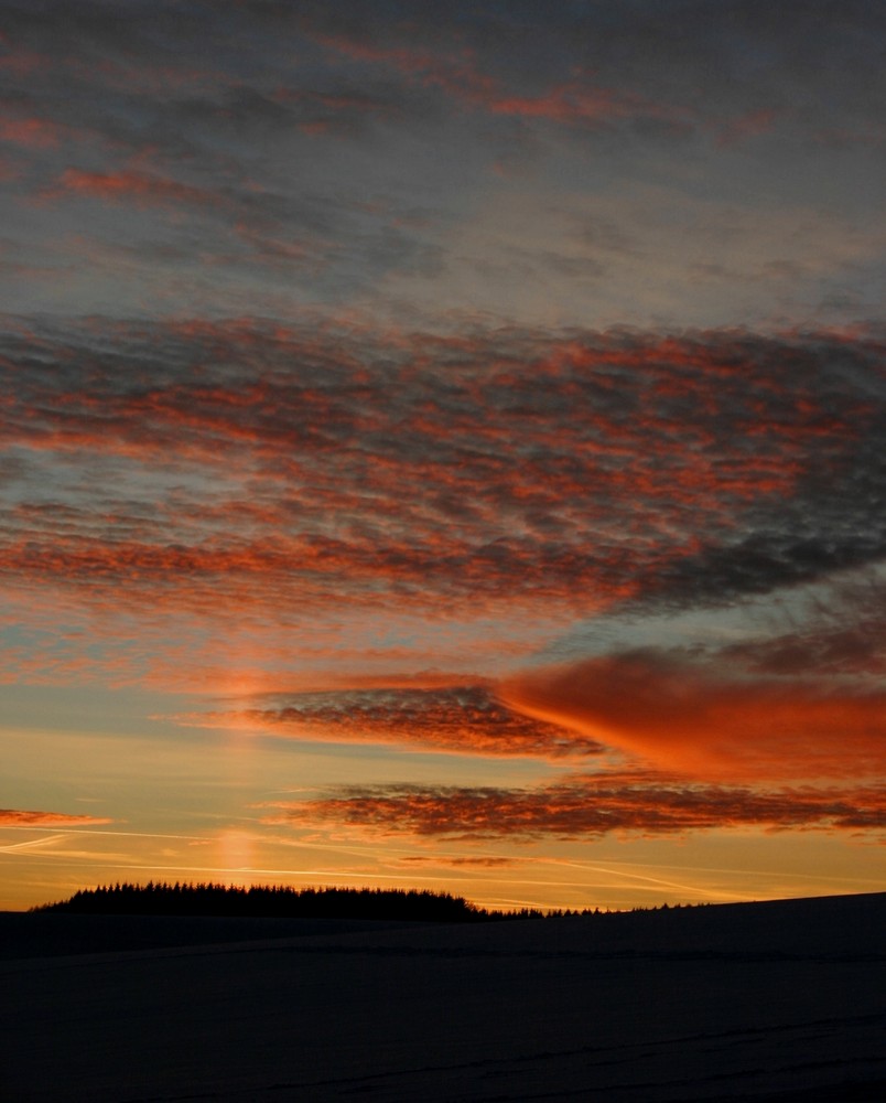 quiet cold sky in loud fire