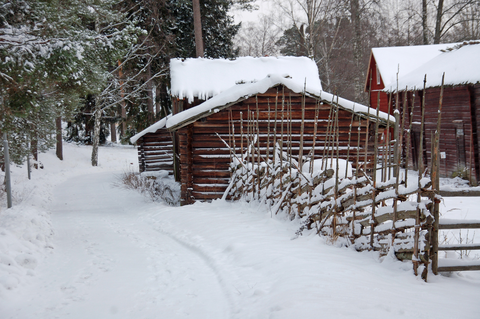 Quiet villageroad in Seurasaari