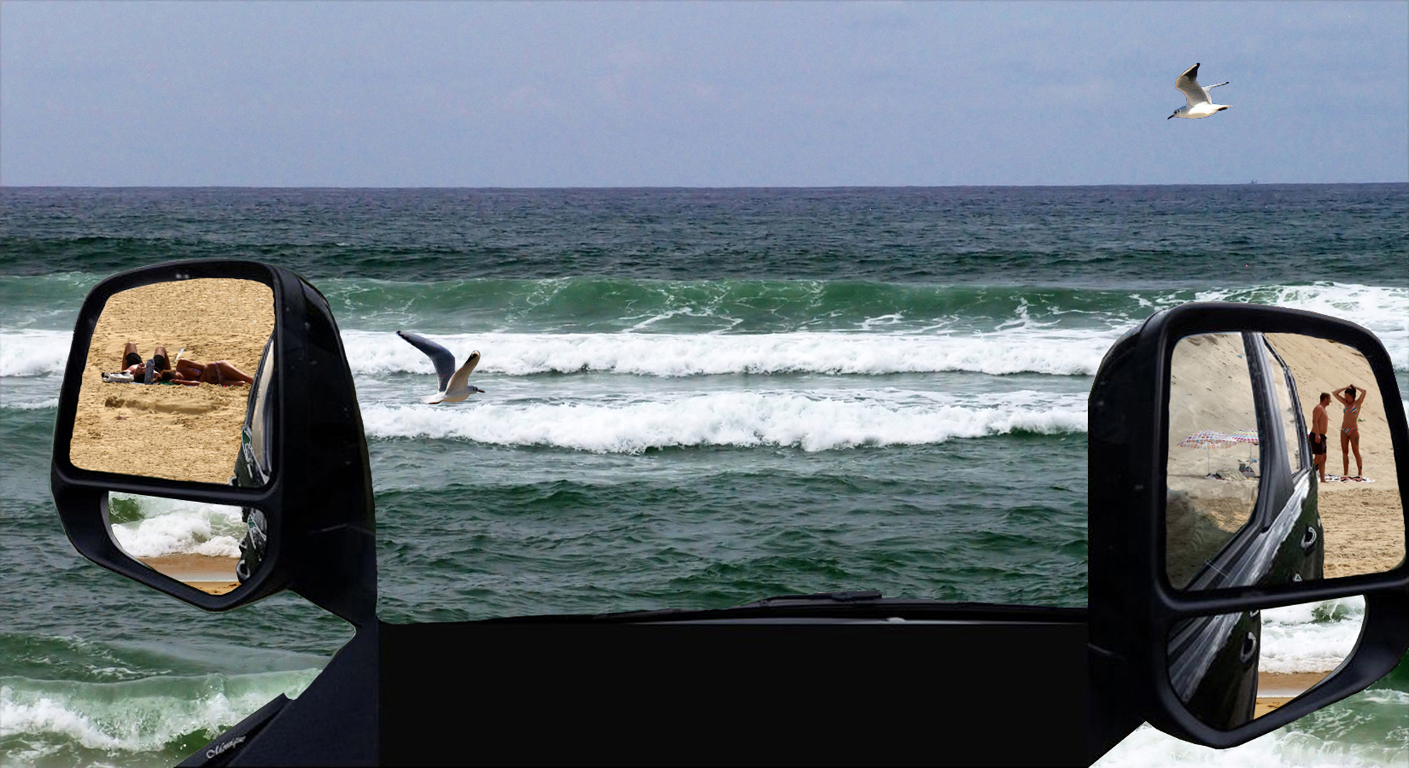 Quitter la plage en voiture amphibie pour retrouver la solitude… !