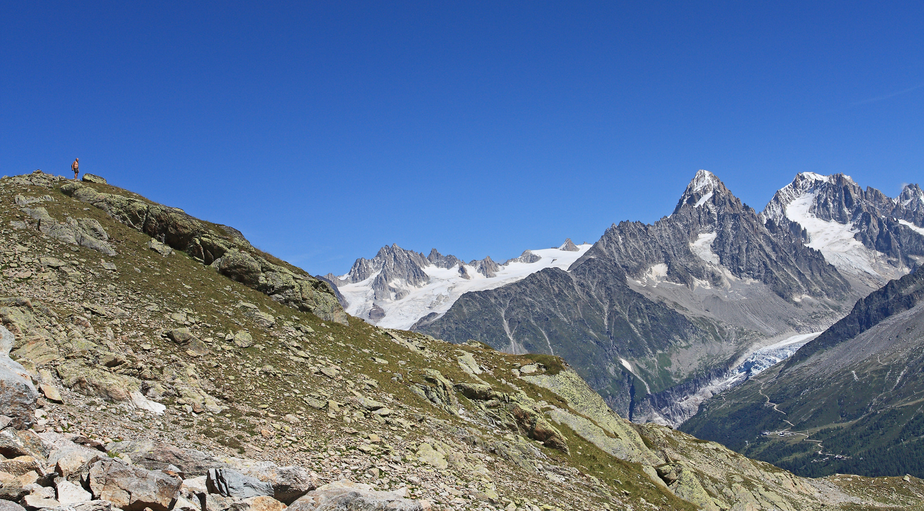 R. beobachtete die Gletscher,