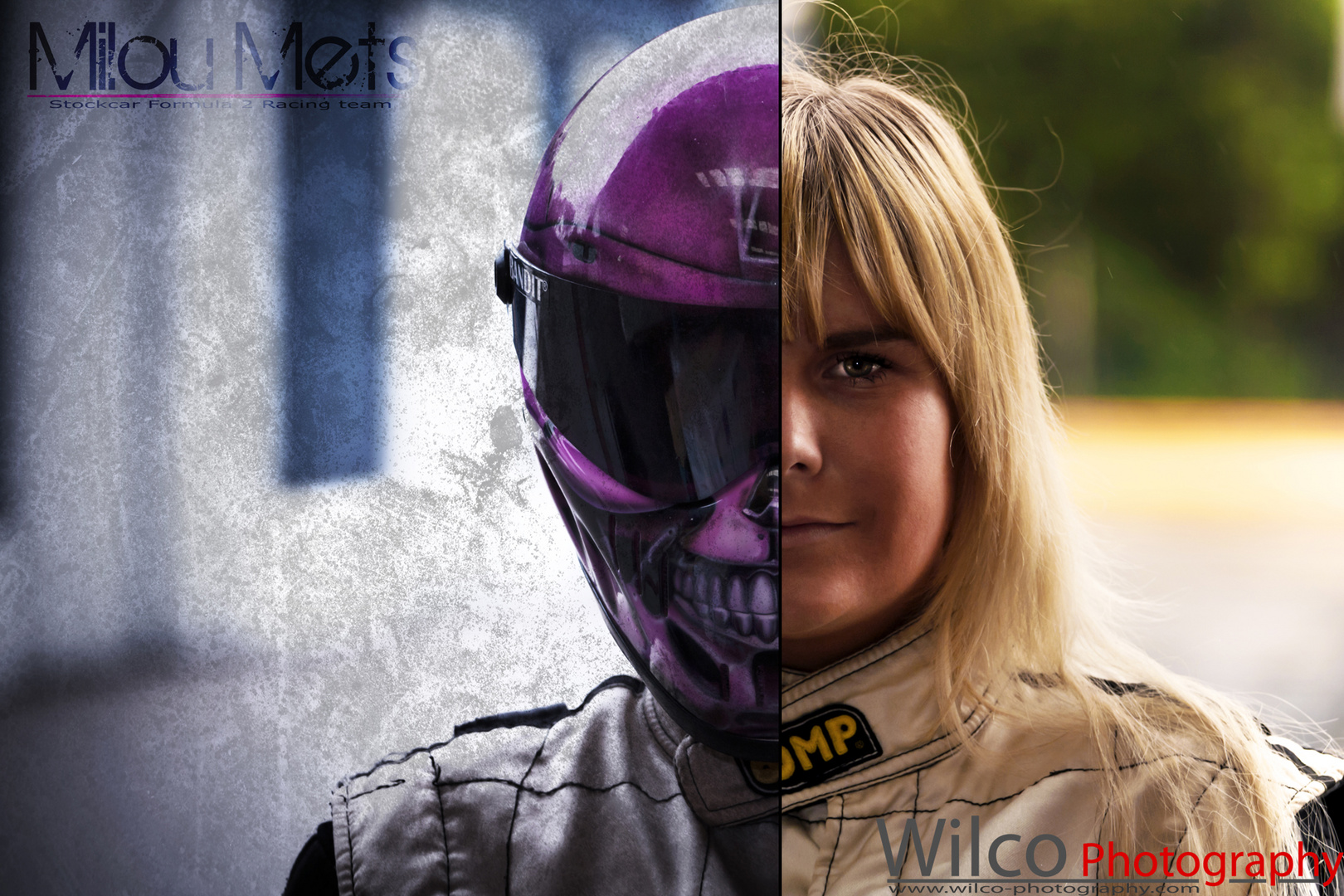 Racing driver portrait