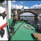 " Raddampfer auf der Elbe bei Dresden "