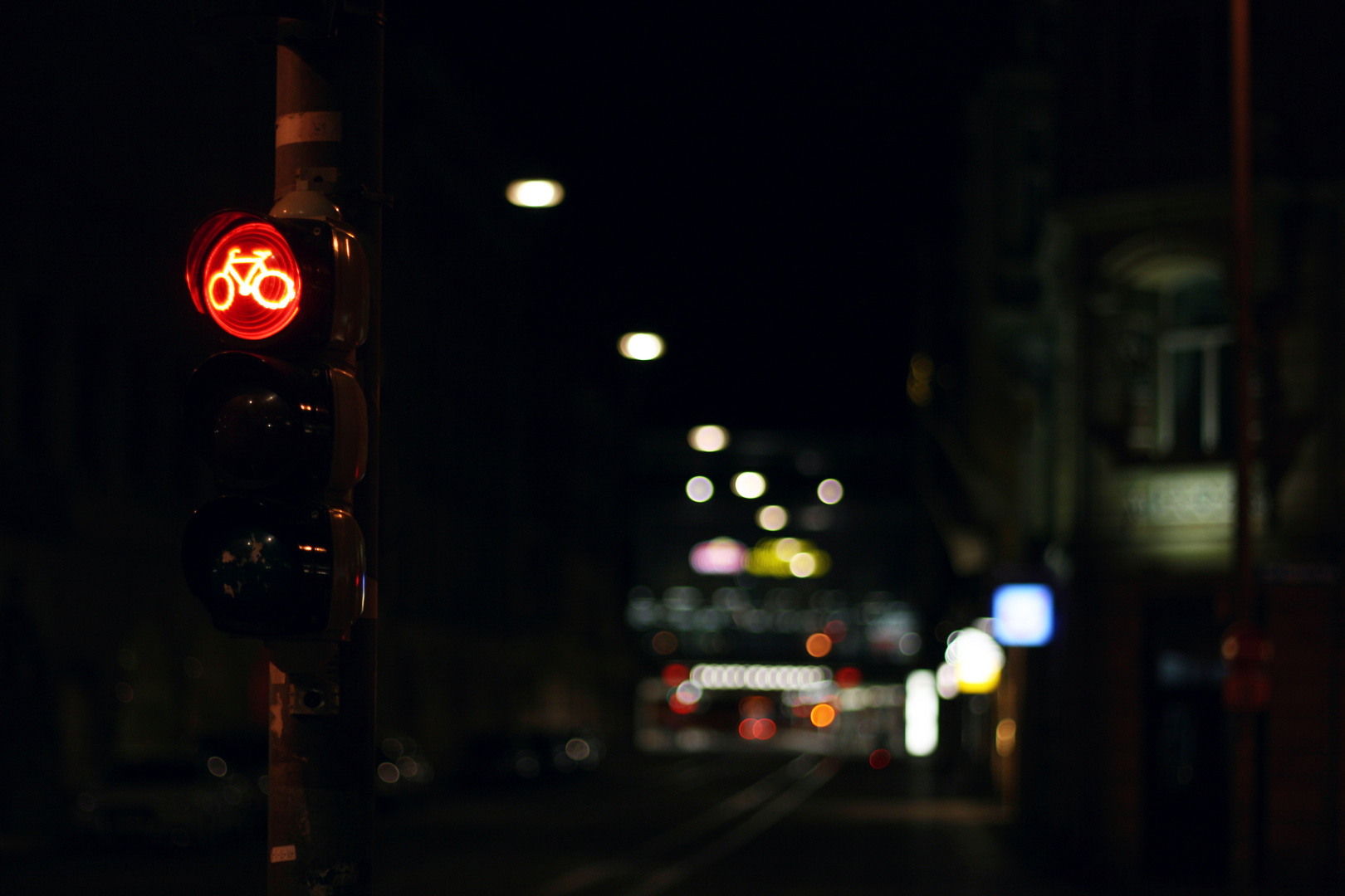 Radfahren bei Nacht