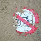 Radfahren im Sand verboten!
