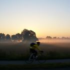 Radfahrer am Morgen