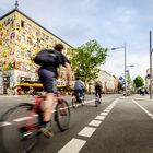 Radfahrer auf der Karli in Leipzig