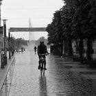 Radfahrer im Regen