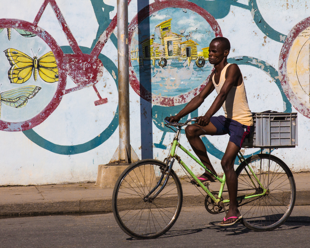 Radfahrer in Cienfuegos