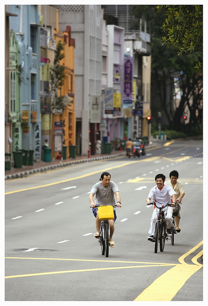 Radfahrer in Singapur