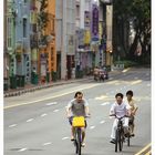 Radfahrer in Singapur