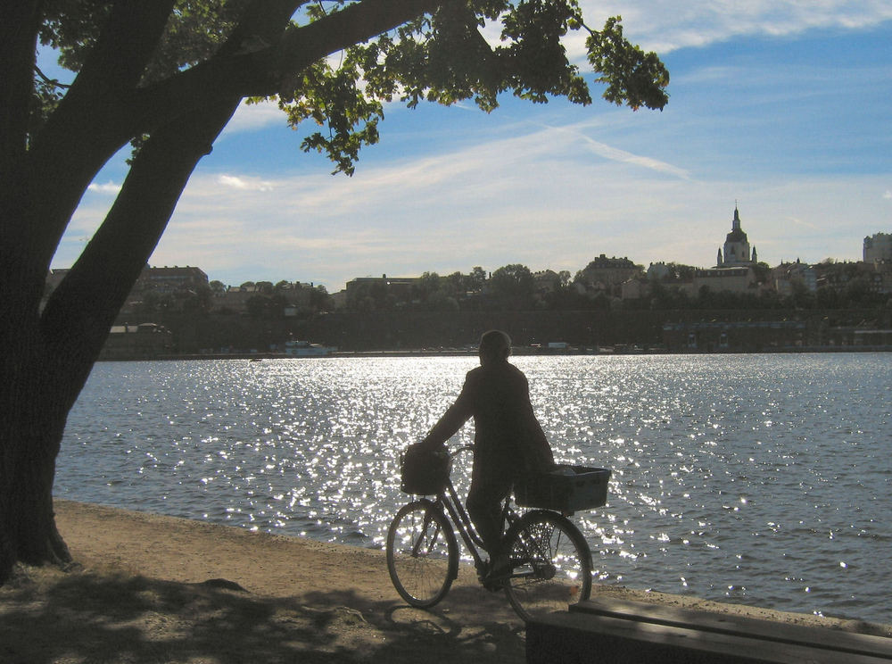 Radfahrer in Stockholm