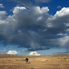 Radfahrer in Uyuni-Bolivien