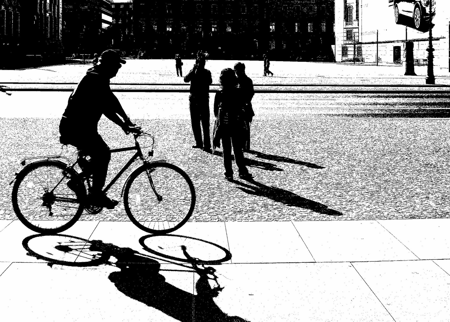 Radfahrer unter den Linden