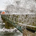 Radlbrücke über den Regen bei Miltach. Dieses Bild ist vom 09.01.2017