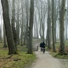 Radler in Richtung Wanderweg