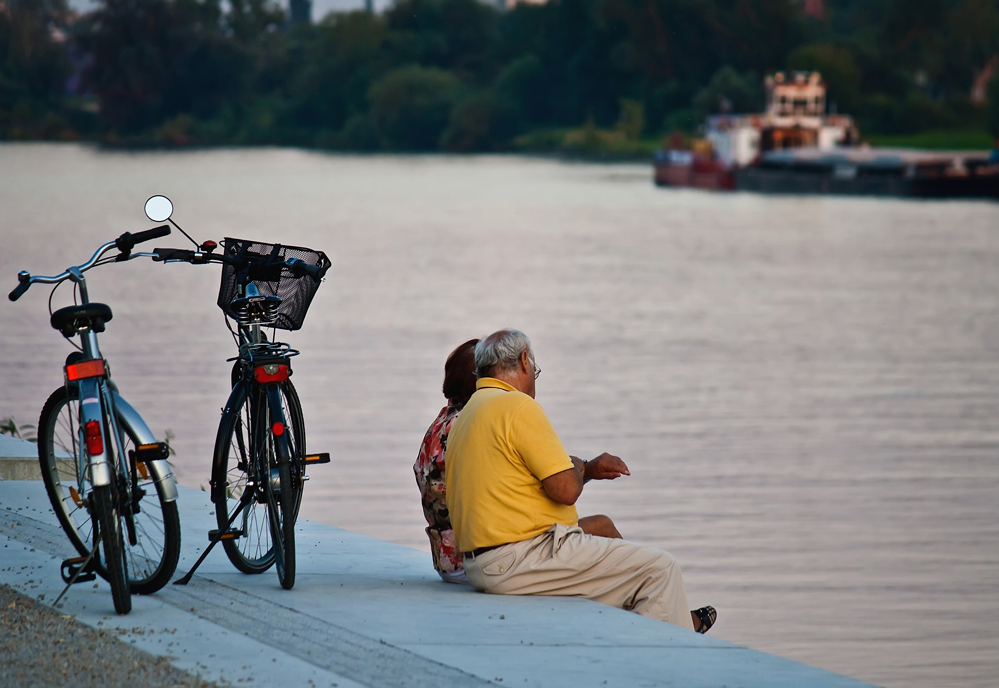 Radlerpause an der Donau