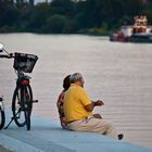 Radlerpause an der Donau