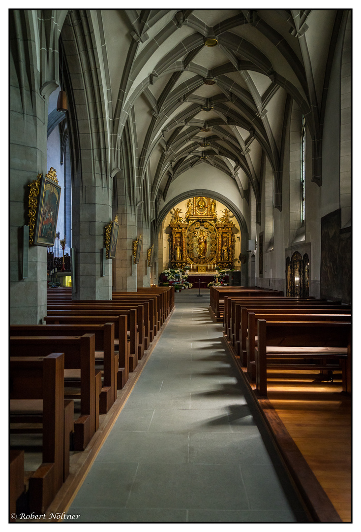 Radolfzeller Münster - Blick ins südliche Seitenschiff