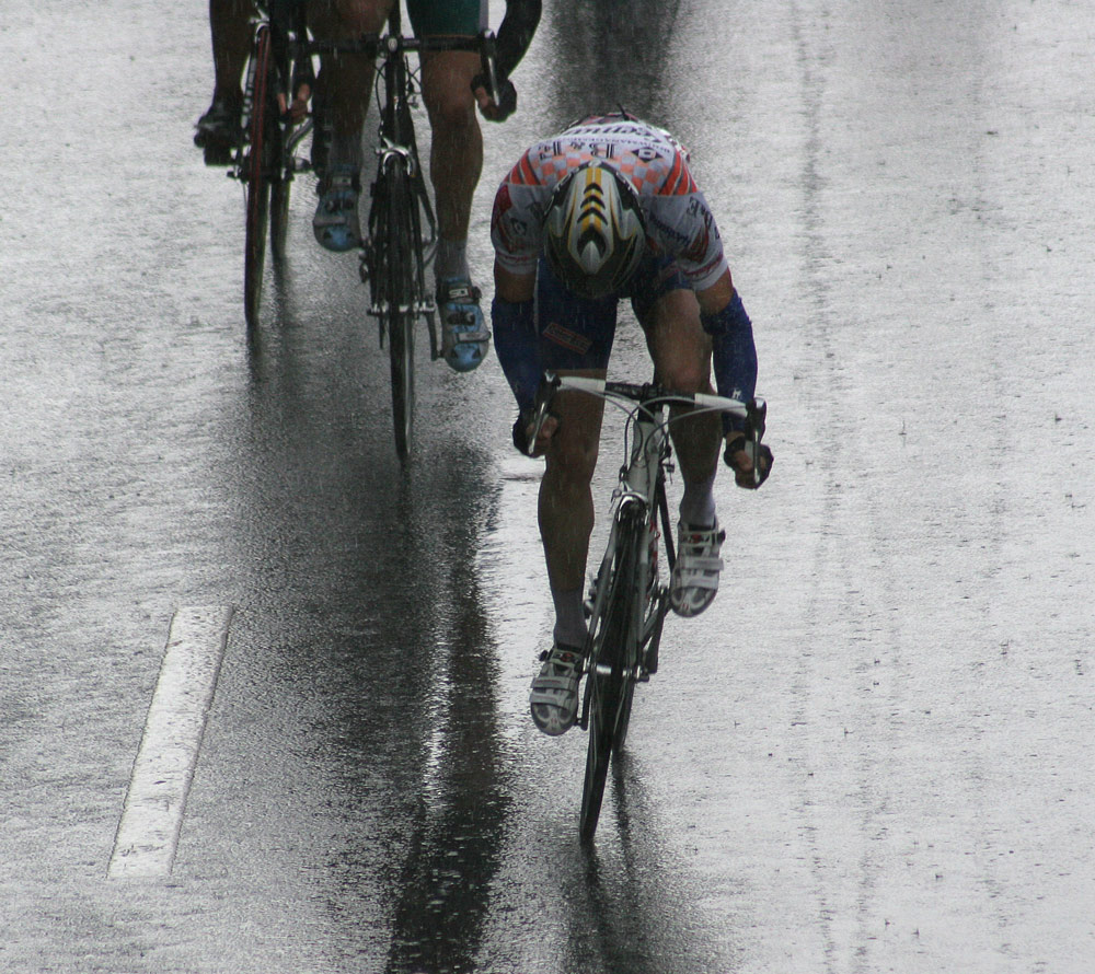 Radrennen im Regen