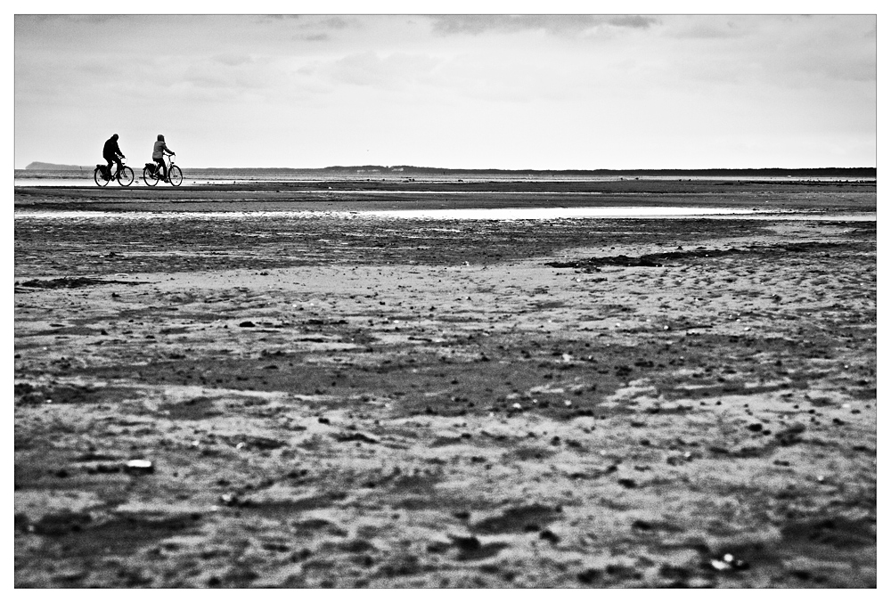 Radtour am Strand