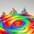 Radtour auf dem Regenbogen