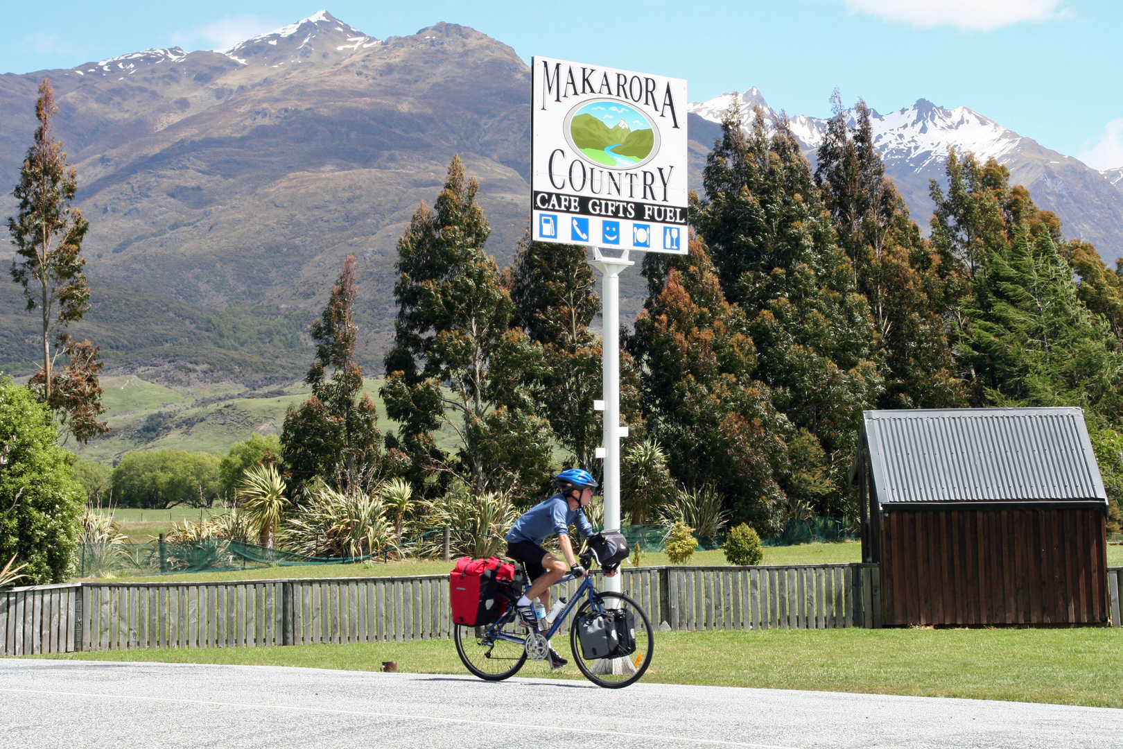 Radtourist in Neuseeland