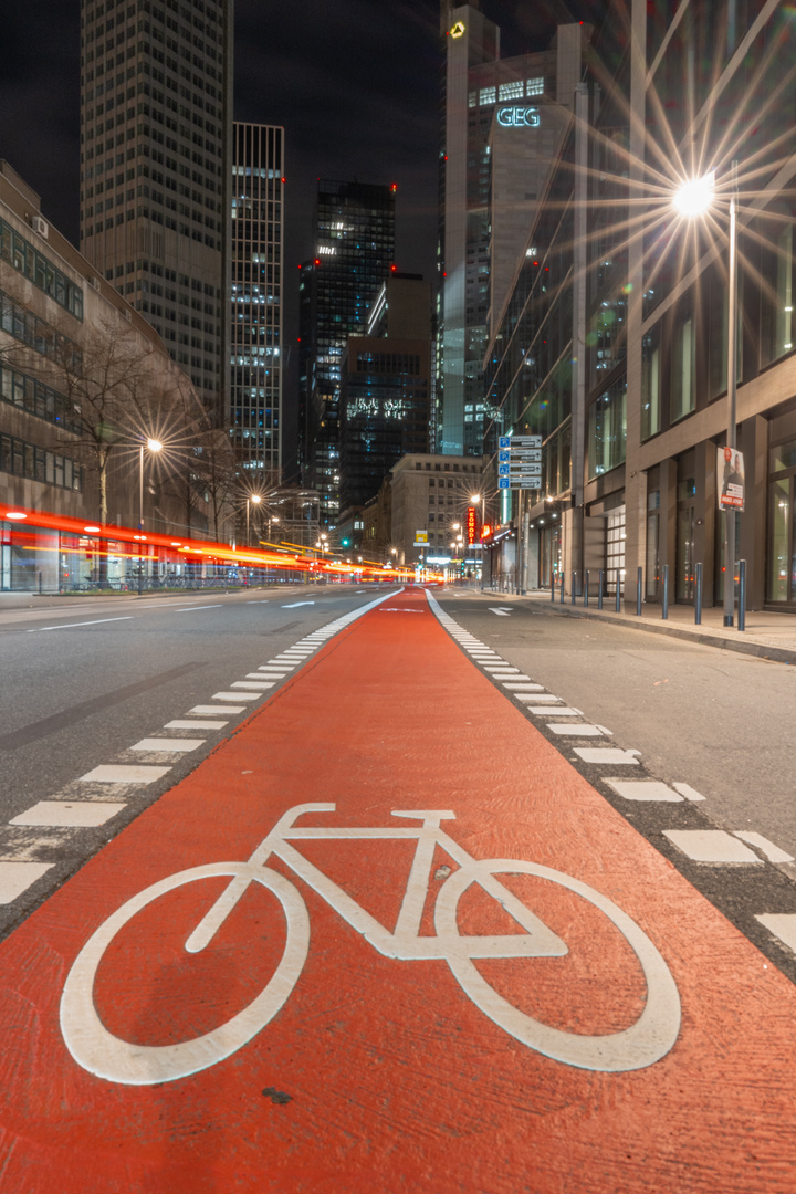 Radweg in Frankfurt