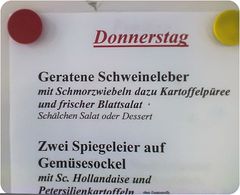 Rätselhaftes Etwas - oder was der Küchenchef empfiehlt.