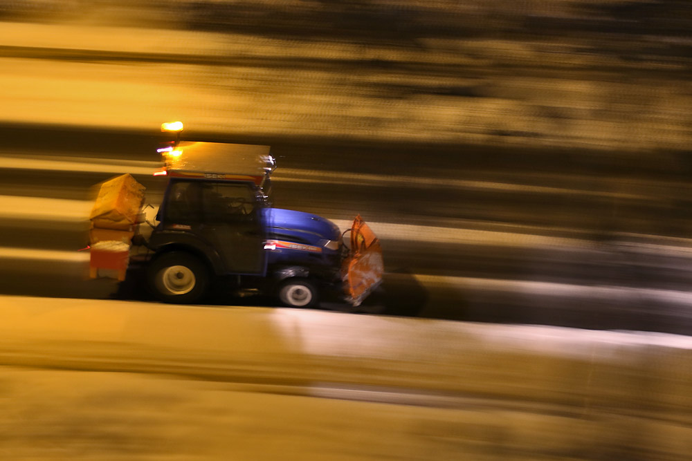 Räumfahrzeug im Einsatz