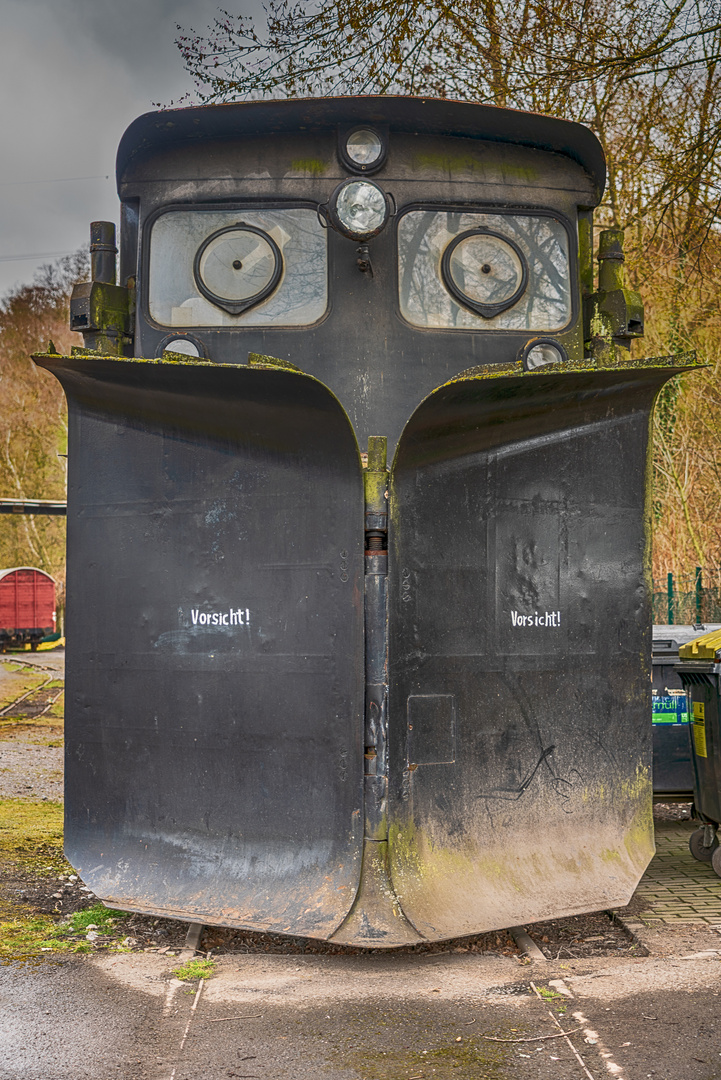 Räumfahrzeug mit zwei "Augen"...... und grossen Schaufeln