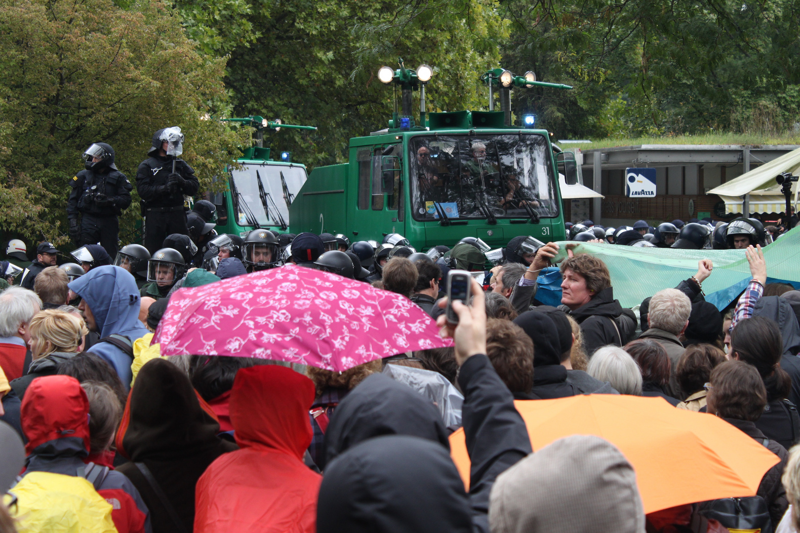 Räumung im Park Stuttgart 30.9