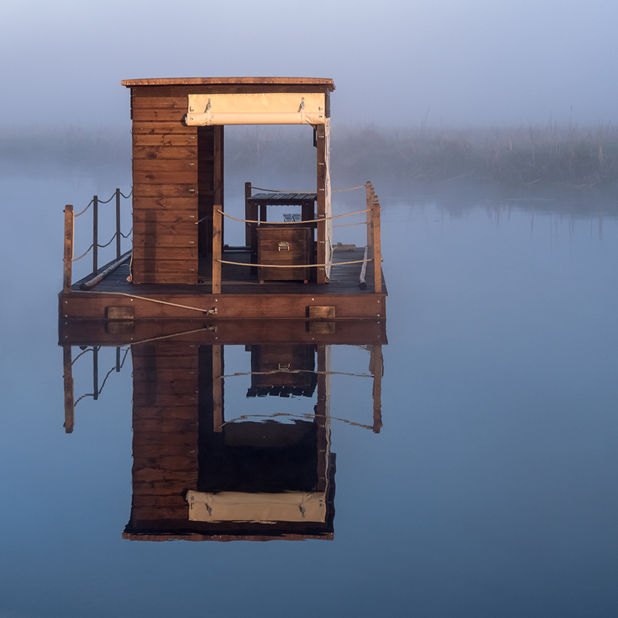 Raft on the Biebrza River