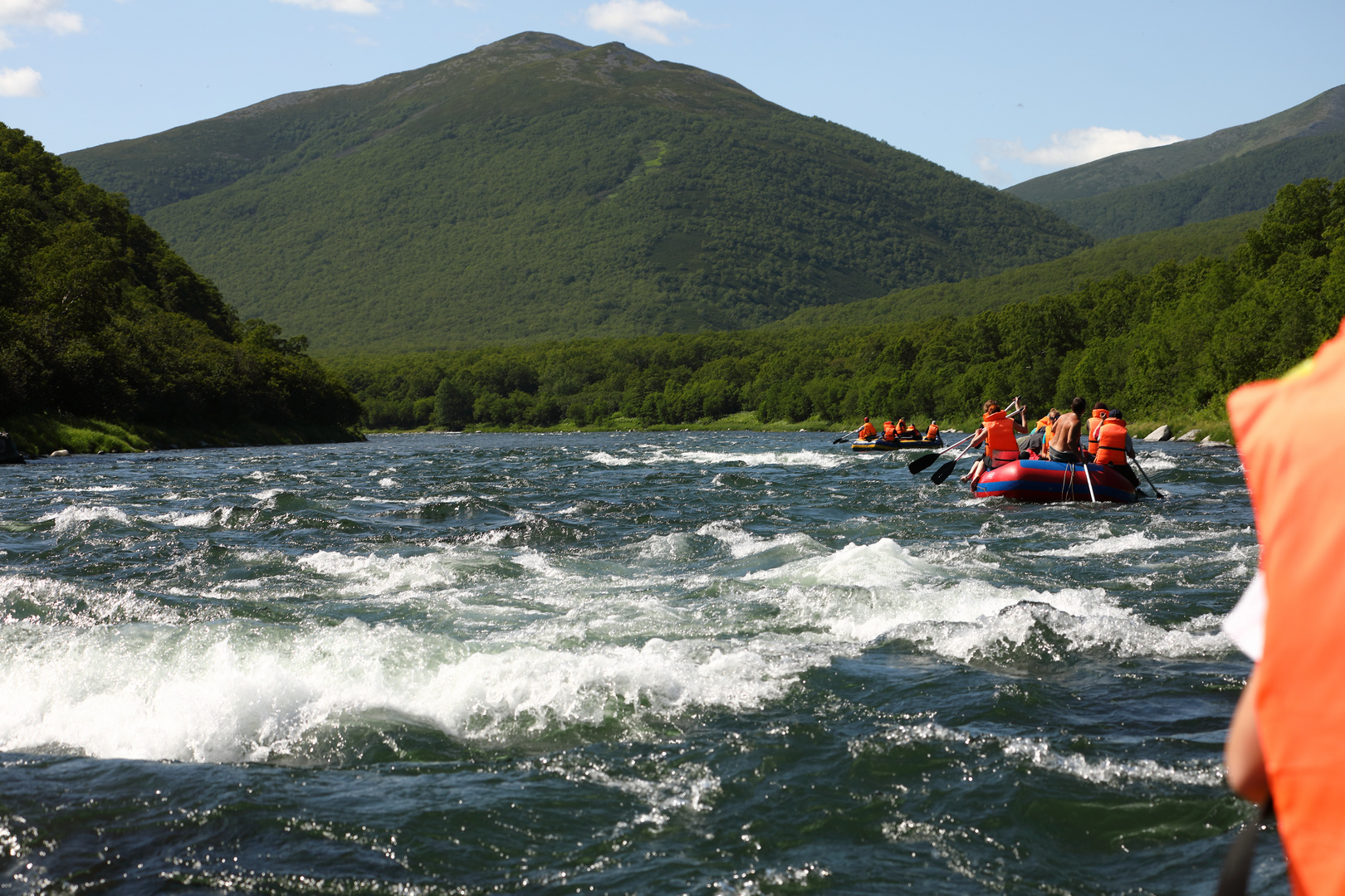 Rafting auf Wildwasser in Kamtschatka