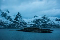 Raftsund am späten Abend