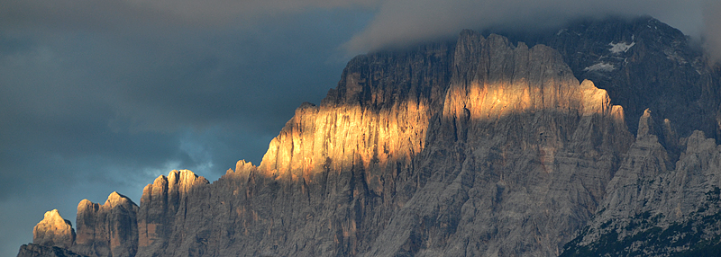 Raggio di sole sul Monte Civetta