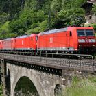 Railion BR 185-Vierfachtraktion am Gotthard