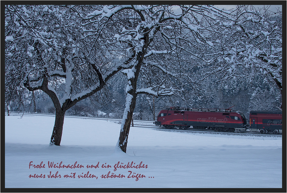 Railjet im Schnee