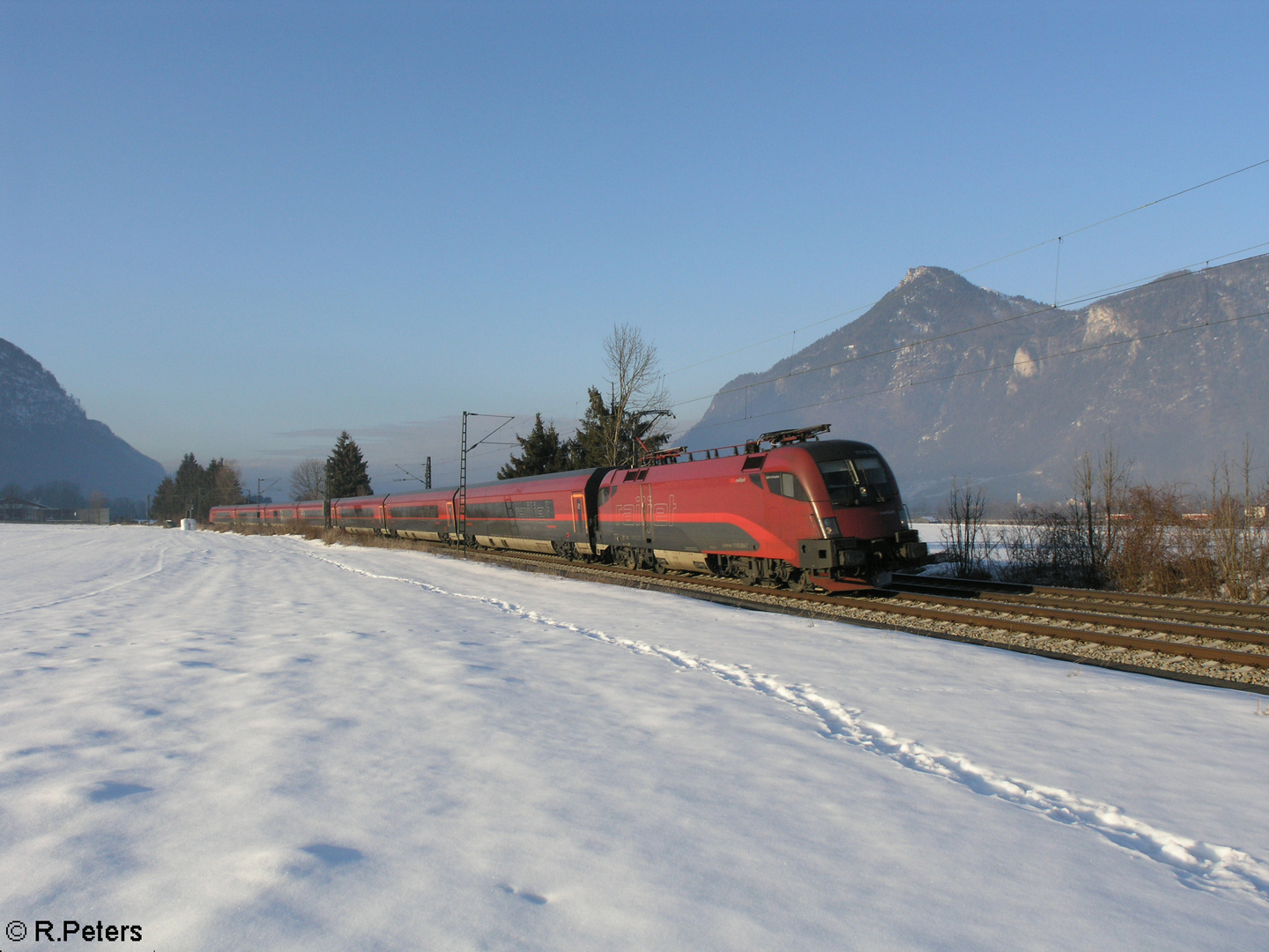 Railjet im Schnee