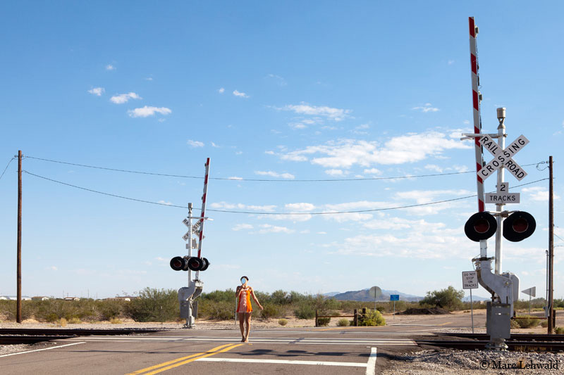 Railroad Crossing, Nevada, USA.