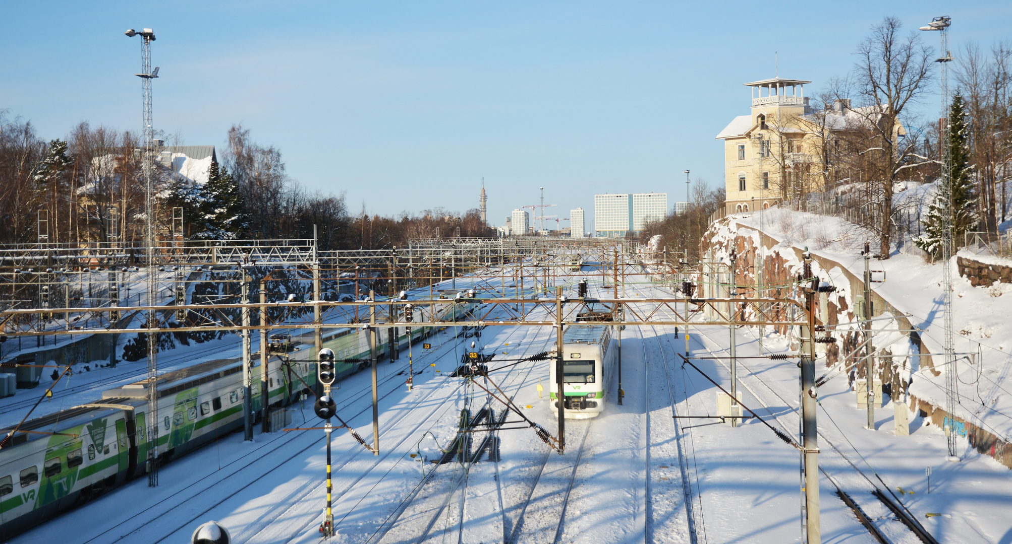 Railway from Helsinki to north