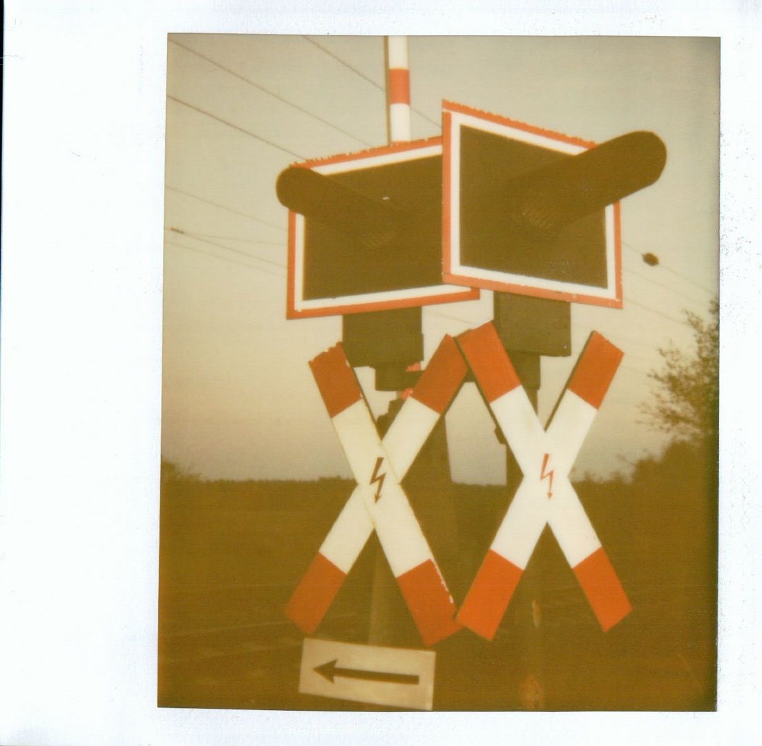 Railway signal on Polaroid 600