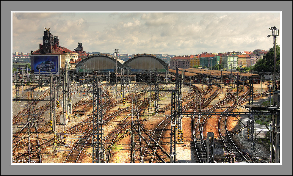 Railway station in Prague.