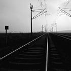 Railway tracks in the morning, near Dessau.