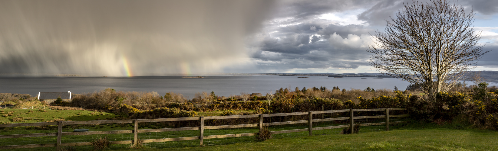 Rain and Sunlight over Lough Mask