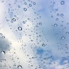 Rain drops on the car roof 